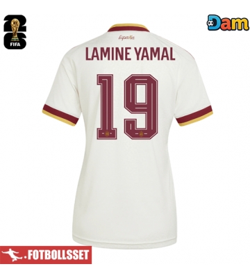 Spanien Lamine Yamal #19 Bortatröja Dam VM 2026 Kortärmad